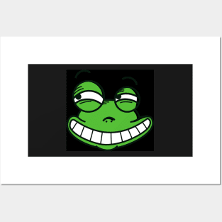 Funny Frog Face Posters and Art